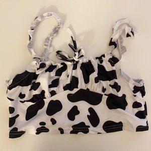 cow print crop top